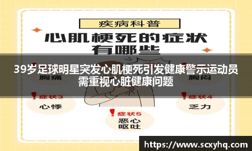 39岁足球明星突发心肌梗死引发健康警示运动员需重视心脏健康问题